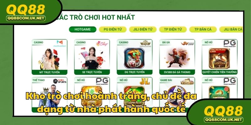 Sản phẩm cá cược đáng chú ý tại QQ88