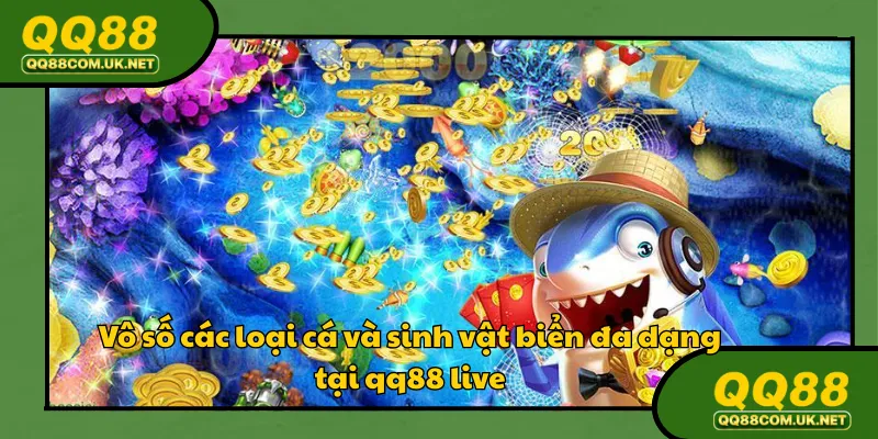 Vô số các loại cá và sinh vật  biển đa dạng tại qq88 live